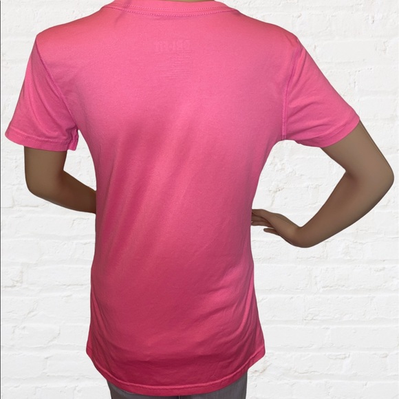 Nike Pink Dri-Fit V-Neck Athletic Active T-Shirt Tee Size Medium VGC - Picture 3 of 4
